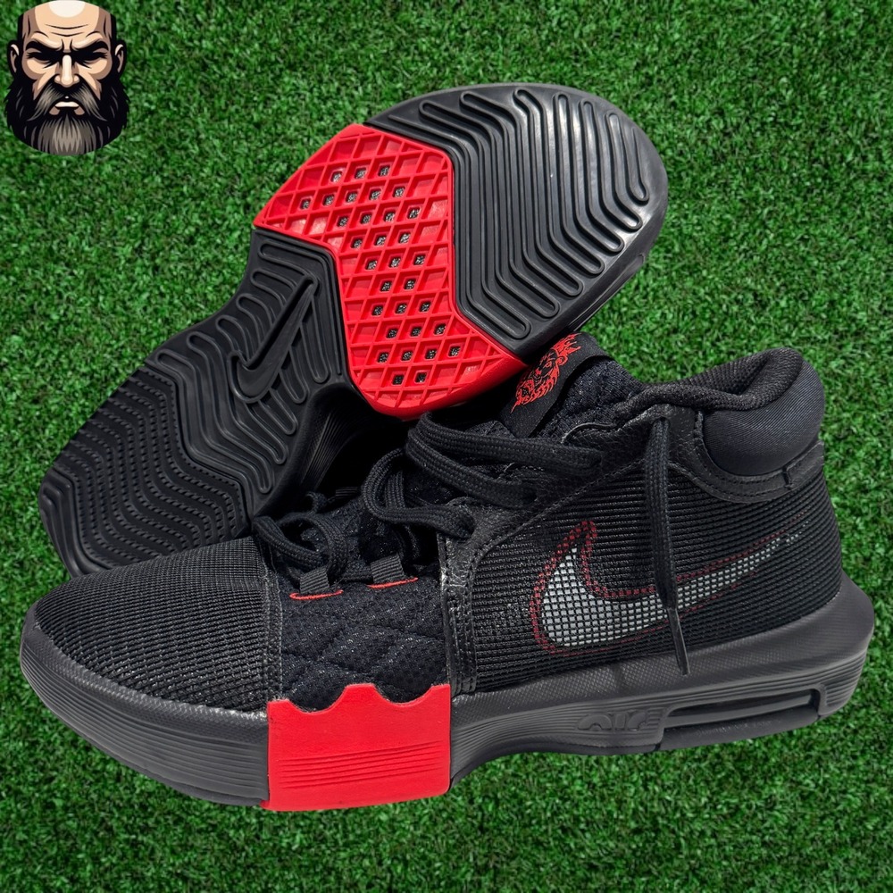 Nike LeBron Witness 8 Bred Black Red White Basketball FB2239-005‎ Men's Size 10